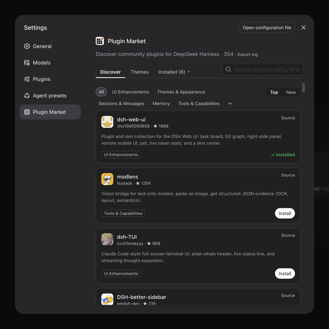 dsh-market screenshot